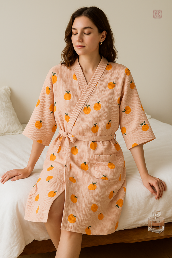 chemise-de-nuit-coton-kimono-1 Chemise de nuit coton kimono pour femme