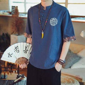 Veste kimono japonais en lin léger et confortable