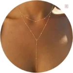 Collier femme à double rang, design élégant avec perles décoratives