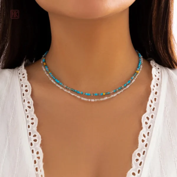Collier Bohème en perles pour femme tendance