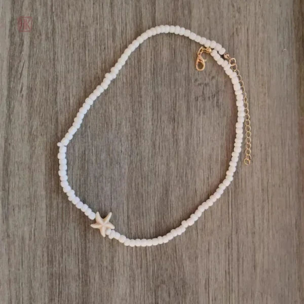 Bijou féminin en perles, design étoile de mer