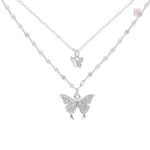Collier Tendance à Double Rang avec motif de Papillon