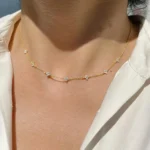 Collier Fleuri en Acier Inoxydable pour Femme