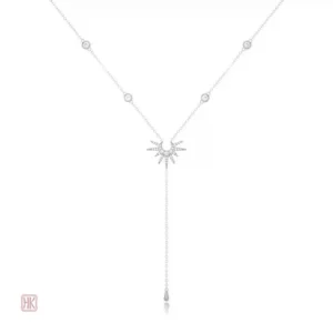 Collier délicat en Y, inspiré du soleil et de l'eau