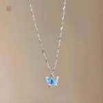 Bijou Fin avec motif Papillon en bleu pour femme