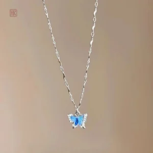 Bijou Fin avec motif Papillon en bleu pour femme