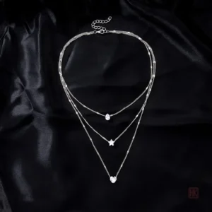 Collier à pendentifs superposés, style féminin et élégant