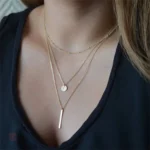 Collier vintage à triple rangs pour femme tendance