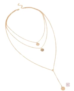 Accessoire mode féminin, collier avec cercles décoratifs