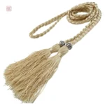 Corde tressée élégante avec détails à franges