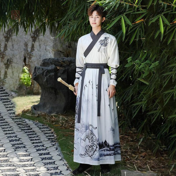 costume-kimono-samourai-blanc-1 Costume Kimono Samourai Blanc pour homme