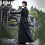 Vêtement traditionnel japonais en noir