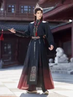 Kimono samouraï avec motifs traditionnels