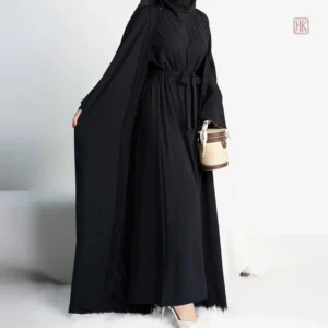 Ensemble Abaya Kimono Noir élégant et moderne