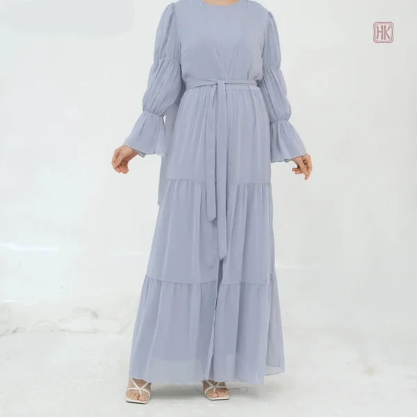ensemble-abaya-kimono-longue-voilee-1 Abaya longue kimono voilée élégante