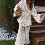 Ensemble Kimono Feuillages élégant et stylé