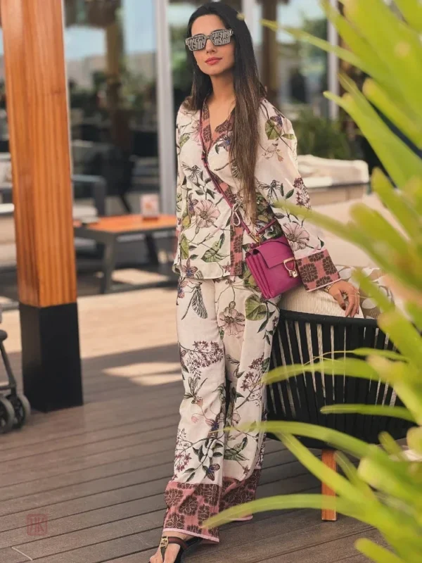 Style décontracté avec kimono fleuri