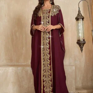 Abaya kimono élégante avec manches courtes