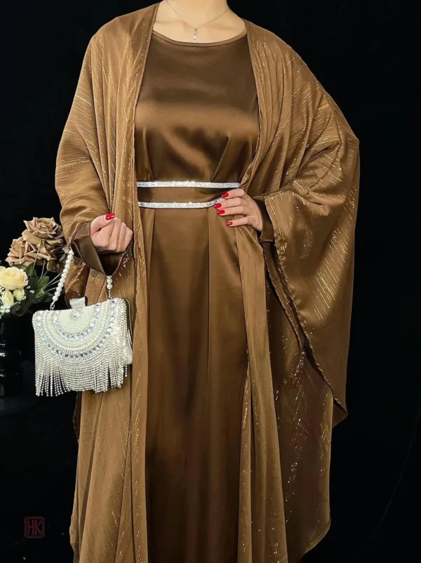 ensemble-kimono-abaya-elegant-couleur-brown-mgqp-1 Ensemble Kimono Abaya Élégant