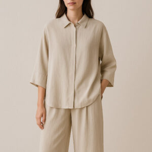 Ensemble Kimono Beige Fluide pour un look élégant