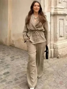 Ensemble Kimono Beige Tendance