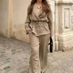 Ensemble Kimono Beige Tendance