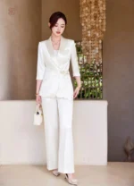 Ensemble Kimono Blanc Satiné