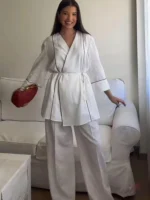 Kimono Blanc Estival léger, parfait pour les journées chaudes
