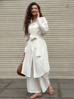 Kimono Long Épuré en Blanc