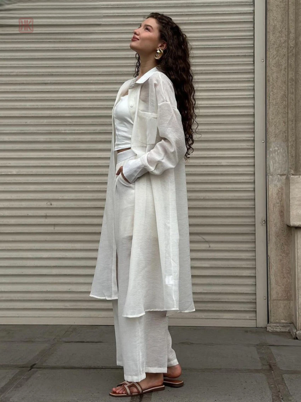 Vêtement d'été : Kimono Léger Blanc