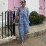 Kimono Bleu à Carreaux pour un style élégant
