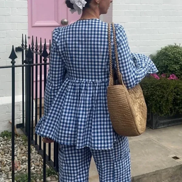 Kimono léger en teintes bleues