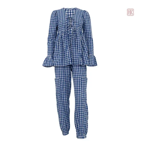 Vêtements de détente : ensemble à carreaux