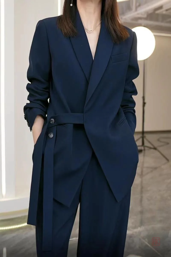 Vêtement de détente style kimono bleu