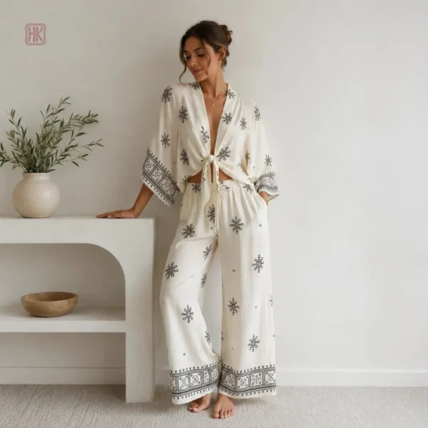 ensemble-kimono-boho-estival-1 Ensemble Kimono Boho Femme Estival