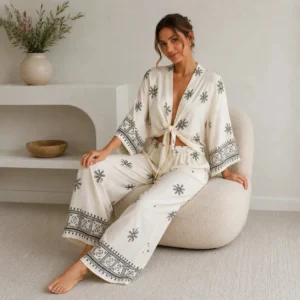 Kimono léger pour pyjama estival féminin