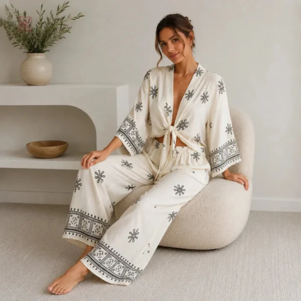 Kimono léger pour pyjama estival féminin