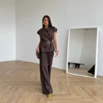 Ensemble Kimono Élégant à Manches Courtes