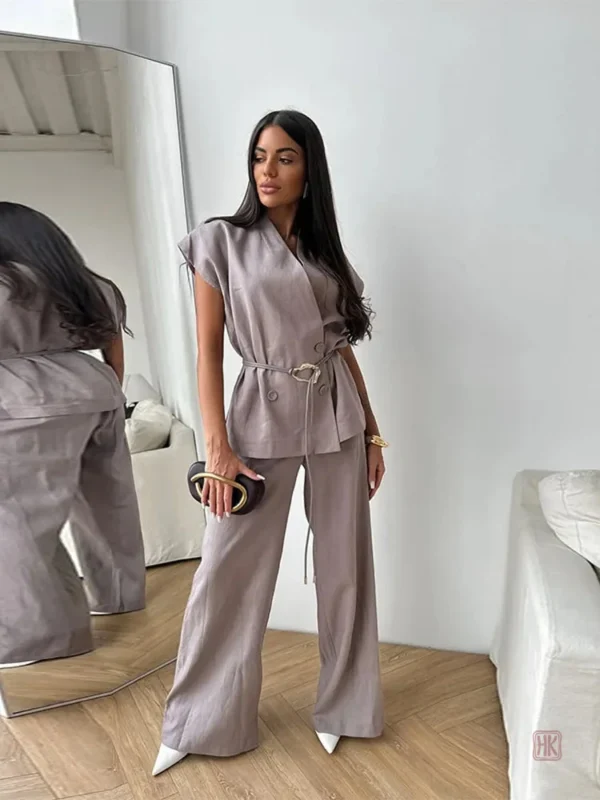 ensemble-kimono-boutonne-sans-manches-1 Ensemble Kimono Boutonné Sans Manches
