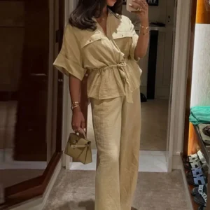 Ensemble Kimono Beige Casual Chic