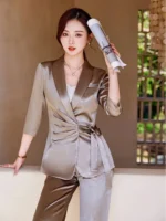 Ensemble Kimono Champagne Cintré élégant et moderne