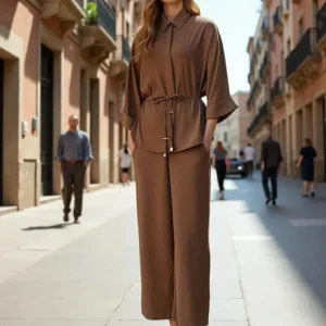 Kimono moderne aux lignes urbaines et design raffiné