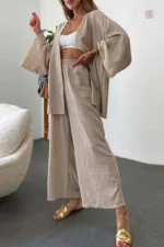 Ensemble Kimono d'Été Confortable en tissu léger