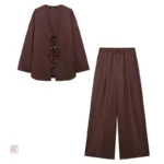 Kimono marron idéal pour un style bohème chic