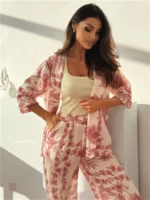 Ensemble Kimono d'Été Rouge