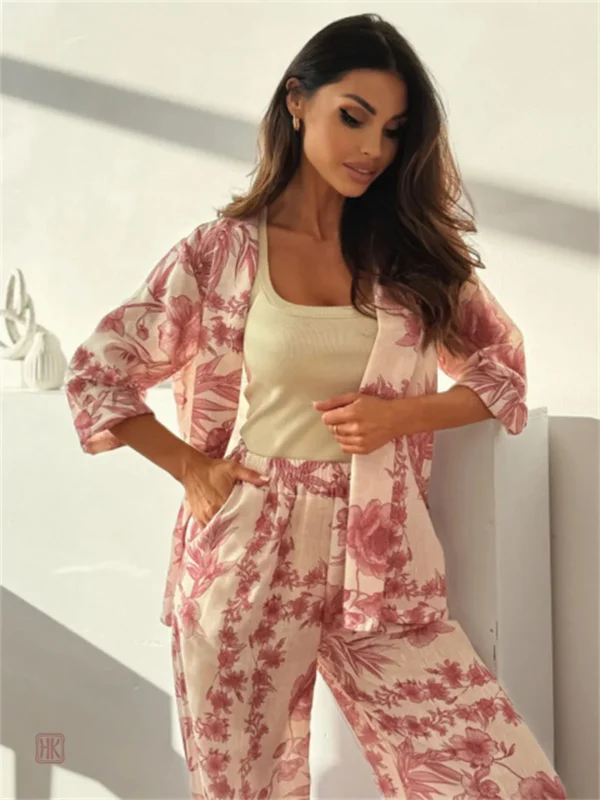 ensemble-kimono-d-ete-rouge-1 Ensemble Kimono d'Été Rouge