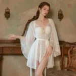 Peignoir Kimono Femme en Dentelle Élégante
