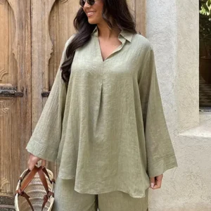 Ensemble Kimono Décontracté Vert
