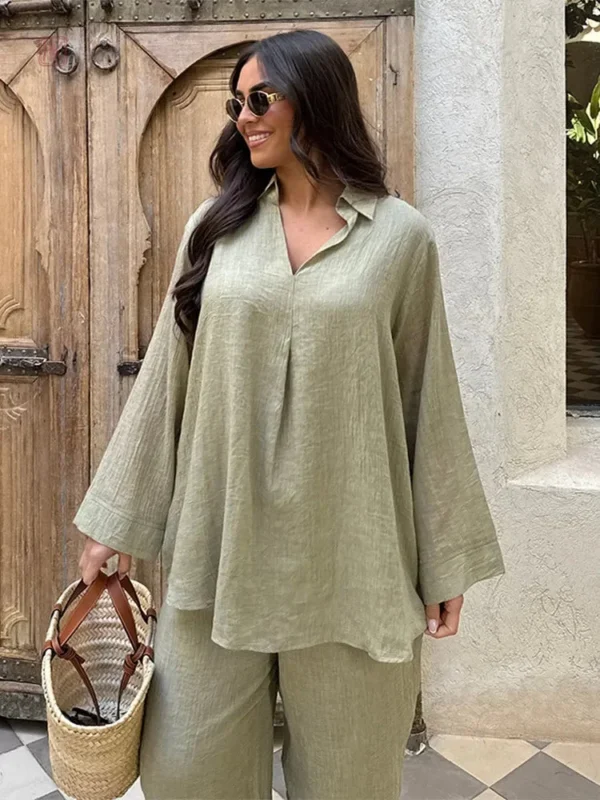 ensemble-kimono-decontracte-vert-1 Ensemble Kimono Décontracté Vert