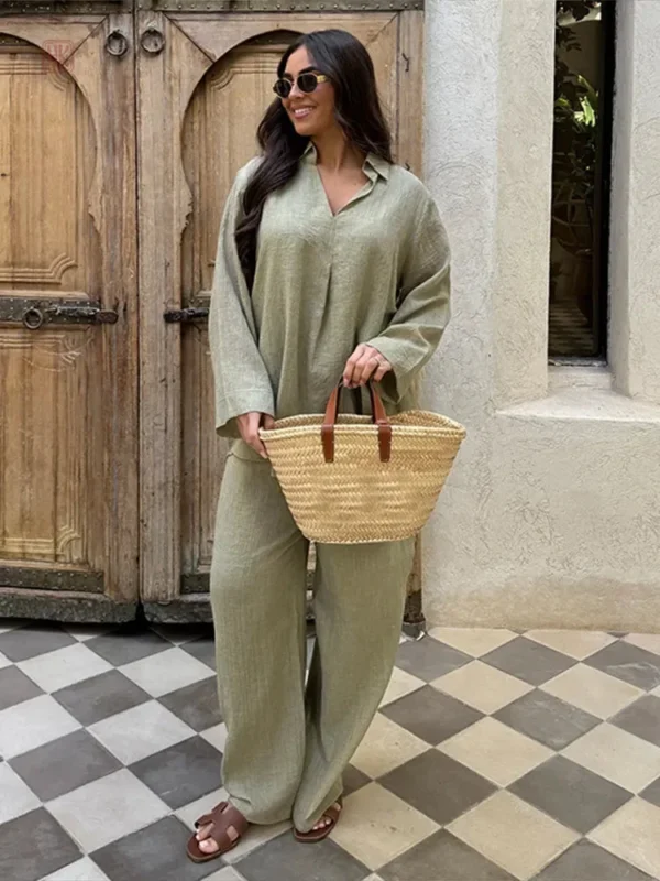 Kimono vert décontracté pour une allure élégante